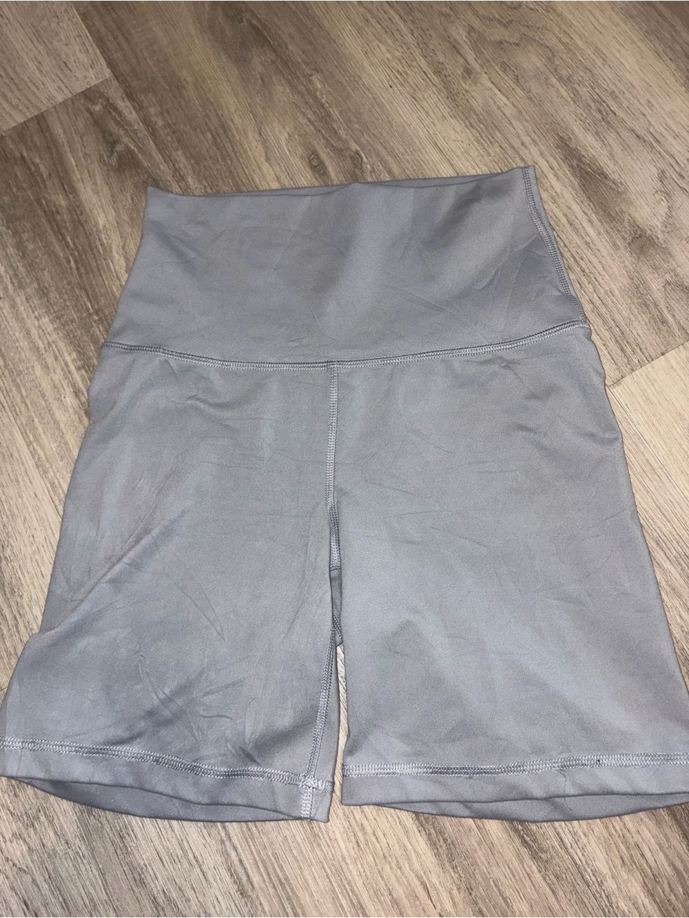 Yogalicious Lux High-Rise Gray Women's Bike Yoga Shorts